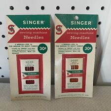 Vintage Singer Sewing Needles 2020 3 size 14 NOS (2 Packs) Light Medium Fabric