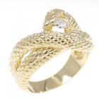 Authentic K18yg Snake Diamond Ring 0.07Ct  #260-006-460-3575