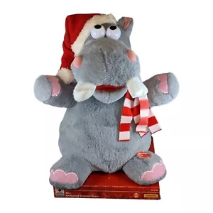RARE Dan Dee Singing Shaking Animated Hippo "All I Want for Christmas" 10" Tall - Picture 1 of 11