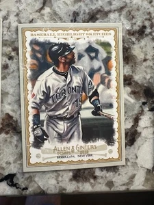 2012 TOPPS ALLEN & GINTER HIGHLIGHT SKETCHES INSERT CARD BLUE JAYS JOSE BAUTISTA - Picture 1 of 1