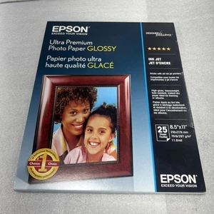 Epson Ultra Premium Glossy Photo Paper 8.5"x11" Glossy, New Unopened - Photo 1/5
