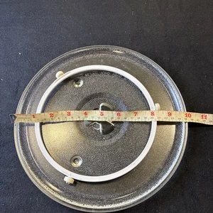 Microwave Glass 10”   Turntable Plate with Ring L23 Clean. Nice. - Picture 1 of 5