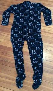 Pijama de una pieza Club Room XL para hombre con pies cremallera patas azul #1 papá - Imagen 1 de 4