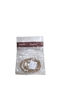 NOS Vintage Napier Dainty Gold Tone Braided Necklace 18" Sealed Original Package - Picture 1 of 5