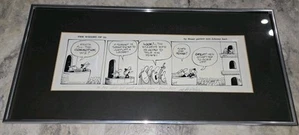 Tira cómica firmada enmarcada de WIZARD OF ID Brant Parker y Johnny Hart 1974 rara - Imagen 1 de 5