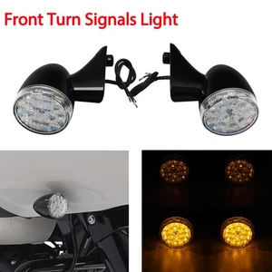 Front Turn Signals Lights Fit For Harley Road Glide FLTR 2015-2023 - Picture 1 of 10