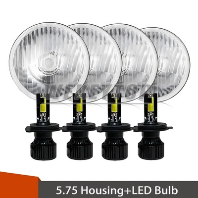 Fit Mercedes-Benz 380SL 450SL 560SL 4PCS 5.75" Round LED Headlights Hi/Lo Beam Foto 1 de 4