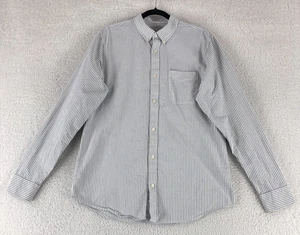 Camisa Everlane Abotonada Para Hombre Grande Alta Gris Rayas Manga Larga Informal Algodón - Imagen 1 de 13