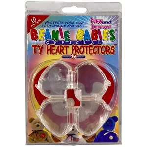 10 protectores de etiqueta colgante Ty Beanie Baby Beanie Boos en forma de corazón - NUEVO - Imagen 1 de 2