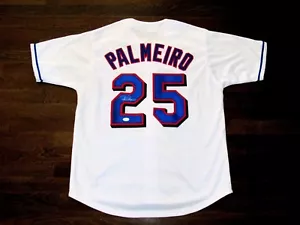 RAFAEL PALMEIRO 500 HR CLUB TEXAS RANGERS SIGNED AUTO BASEBALL HOME JERSEY JSA - Picture 1 of 4