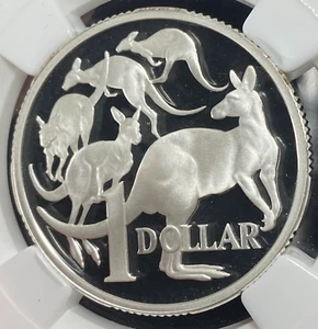 1991 AUSTRALIA $1 SILVER KANGAROO DAN HUGHES COLLECTION NGC PF 70 ULTRA CAMEO - Picture 1 of 5