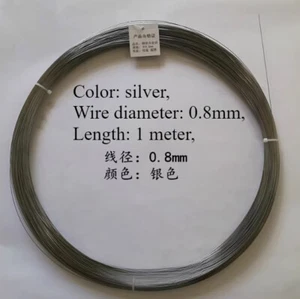 Superelastic Nitinol Wire Nickel Titanium Alloy Straight Line 0.8mm silver - Picture 1 of 1