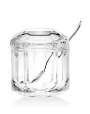 Crystal Symmetry Covered Jar With Stainless Spoon