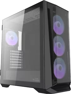 Super Flower Zillion M705 Case, Black Steel, Tempered Glass -NEW- FREE SHIPPING! - Picture 1 of 6