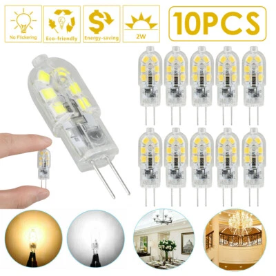 10-pack G4 20W 2835 SMD Bi-pin 12 LED Lamp Light Bulb DC 12V 6000K White & Warm - Image 1 of 4