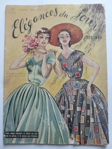 LEÉGANCES du JOUR Ete 1955 Zeitschriftenzeitschrift Nr. 60 - Mode / Schneiderei - Bild 1 von 19