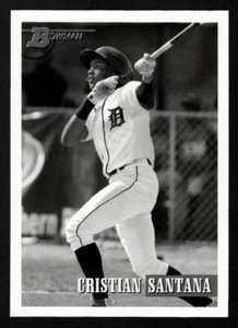 Cristian Santana 2021 Bowman Heritage Prospect Black & White SP Detroit Tigers - Picture 1 of 2