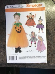 NEW SIMPLICITY 1768 GIRLS PRINCESS ANGEL WITCH COSTUMES PATTERN SZ 1/2-3 EASY - Picture 1 of 4