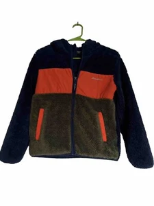 Eddie Bauer - Boy's Youth Size M (8/10) - High Pile Jacket - Blue/Orange/Green - Picture 1 of 4