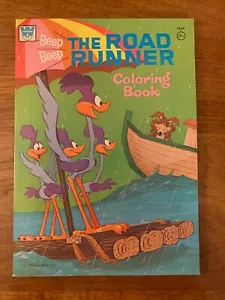 1963 THE ROAD RUNNER COLORING BOOK UNUSED * SHARP * WHITMAN PUBLISHING - Picture 1 of 2