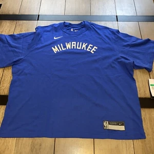 Milwaukee Bucks Basketball Nike Dri Fit NBA Authentic Women’s Shirt XL LOOSE FIT - Picture 1 of 5
