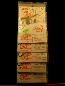 Card of 6 Quick Spin Lures 10E-314 5/8 oz Walleye Fishing Lures Made in Ohio * - Picture 1 of 4