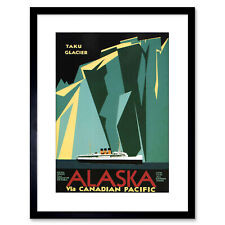 Canadian Pacific Cruise Glacier Taku Canada Framed Art Print 9x7 Inch