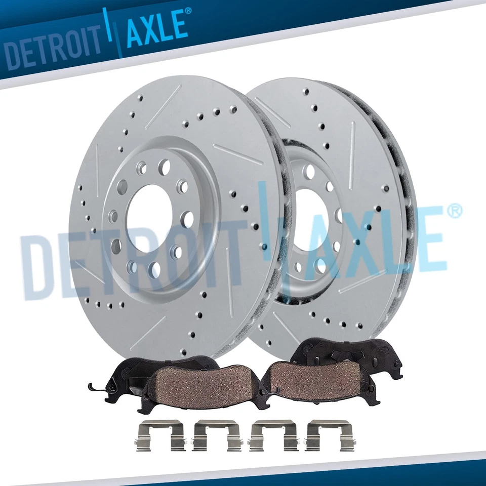 Front Drilled Brake Rotors Brake Pads Kit for Malibu Equinox Terrain LaCrosse - Image 1 of 4