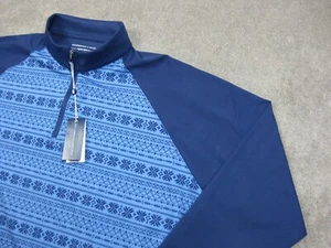 Nuevo con etiquetas Pullover de Golf Holderness & Bourne Para Hombres The Robinson 1/4 Cremallera Talla XL Copos de Nieve - Imagen 1 de 8