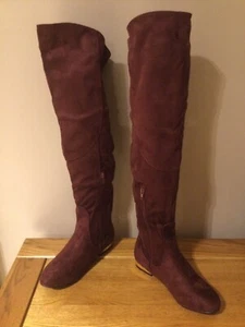 Dolcis "Katie" lange Stiefel, niedriger Absatz, Größe 5, burgund - NEU UVP 55,00 € - Bild 1 von 7