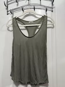 Free People Intimately Women's Solid Army Green Tank Top Size S Racerback NWT - Picture 1 of 14