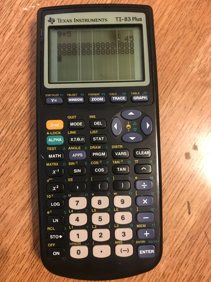 Texas Insturments Ti-83 Plus  Graphing Tested with Some  Dead Pixels - Image 1 of 1