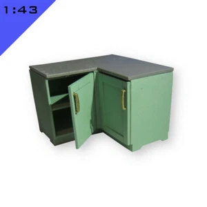 1x KITCHEN CORNER CUPBOARD UNIT 1:43, O Model Miniature Interior Scenery - Foto 1 di 6