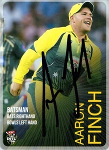 Signed 2014 2015 AUSTRALIA Cricket Card AARON FINCH BBL  - Bild 1 von 3