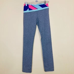 Ivivva Leggings Girls 12 Gray Colorblock Dance By Lululemon - Picture 1 of 6