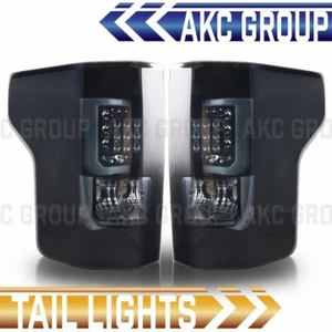 Pair Of Black Housing Smoked Lens LED Tail Light Lamps For 2015 Ford F-150 - Bild 1 von 1