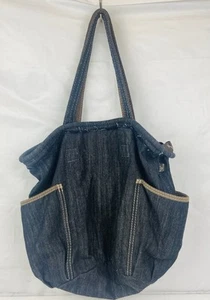 "Thirty One Bolso de Mano Utilitario Denim Suave Envejecido Doble Mango Hobo Bolsillos 16""x12""" - Imagen 1 de 8