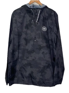 Vans Hoodie Windbreaker Gray black Tye Die Lightweight Surf Skate Size XL - Picture 1 of 9