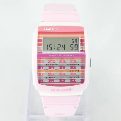 NOS CASIO LDF-40-4A0R CALCULATOR WR ALARM CHRONO VINTAGE DIGITAL WATCH 1984 - Image 1 of 4