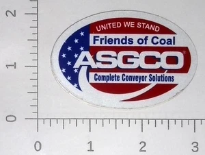 Calcomanía adhesiva vintage de minería de carbón ASGCO Manufacturing Inc Allentown Pennsylvania - Imagen 1 de 1