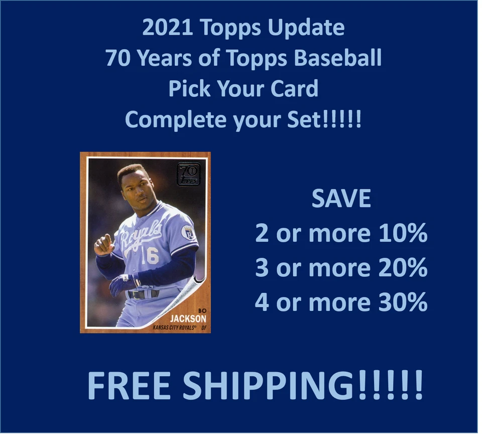 2021 Topps Update 70 Years of Topps Baseball You Pick Complete your set SPECIAL! - Image 1 of 1