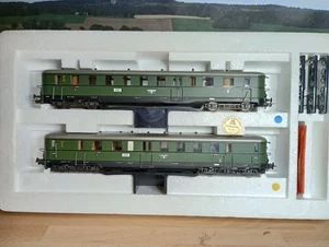 Liliput 125 01 HO gauge DR VT 137 diesel railcar two car set in GREEN ML MINT - Picture 1 of 10