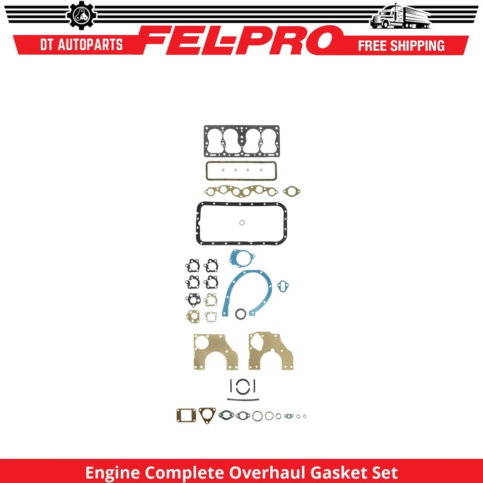Juego completo de juntas de revisión Fel-Pro para motor Jeep Willys 1943-1953, 1956-1958 Foto 1 de 1