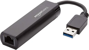 Amazon Basics USB 3.0 to 10/100/1000 Gigabit Ethernet Internet Adapter, Black - Picture 1 of 12