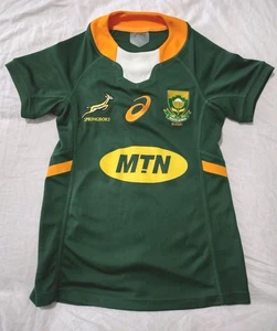 Camiseta deportiva de rugby verde amarilla South Africa Springboks ASICS para hombre XS NUNCA USADA SIN ETIQUETAS - Imagen 1 de 7