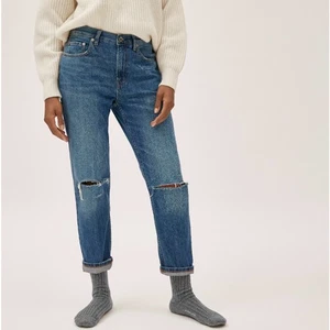 Jeans donna Everlane super morbido relaxed taglia 24 US 0 blu invecchiato indaco nuovo con etichette - Foto 1 di 10