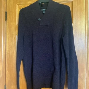 Alfani Shawl Neck Collar Sweater Regular Fit For Men Gray Size L - Picture 1 of 4
