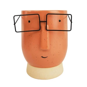 Urban Terracota Blake w/ Glasses Tall 15cm Ceramic Planter Home/Garden Plant Pot - Picture 1 of 1