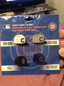 Chicago Cubs Franchise Timeline Evolution 4 Pin Team Set MLB Pro Specialty - Picture 1 of 2