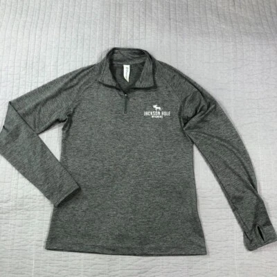 Jackson Hole Shirt Men Small Gray 1/4 Zip Active Pullover Ouray Wyoming Foto 1 de 4
